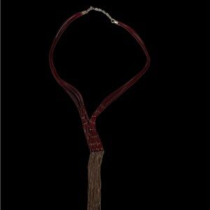 Leather Beaded Necklace